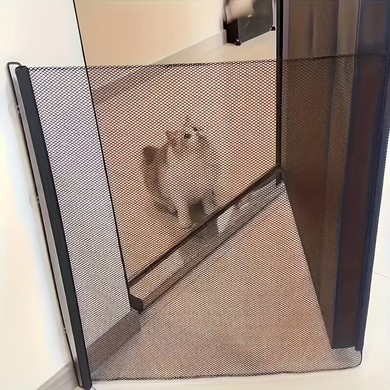 Barrière Rétractable à Maille Blanche pour Chiens