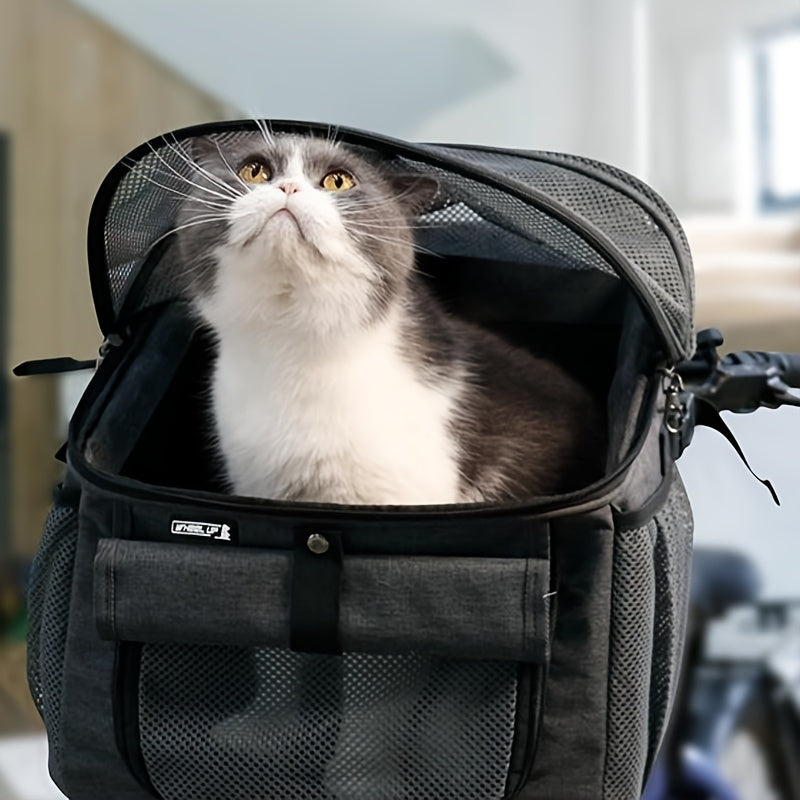 Sac vélo avant pour chien et chat avec sangles et poches