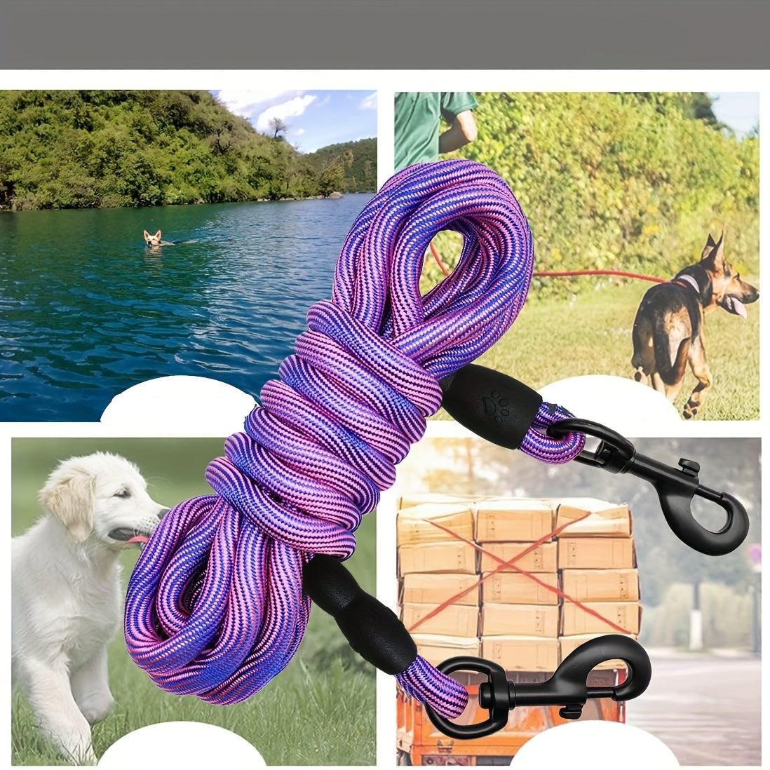 Longe d'Entraînement pour Chien en Corde polyester
