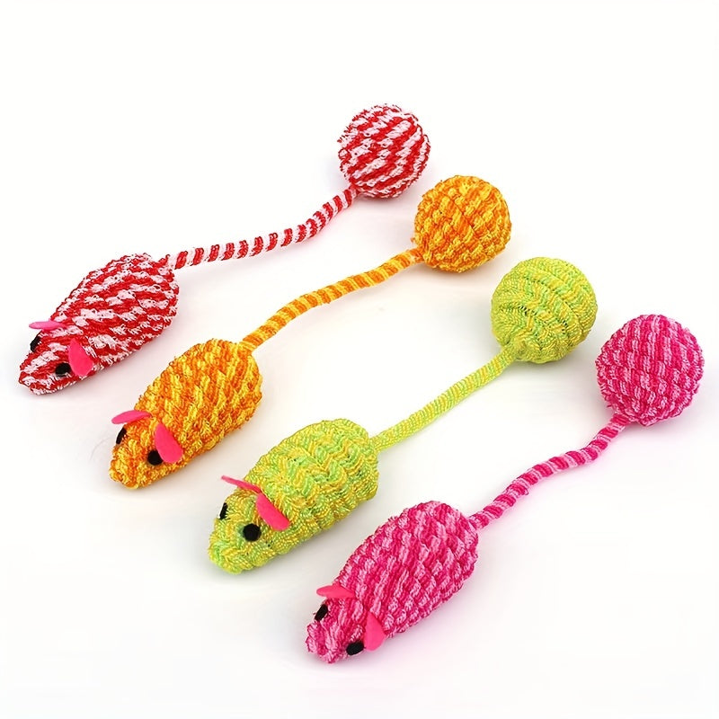 Jouet Souris en Peluche avec Balle pour Chat