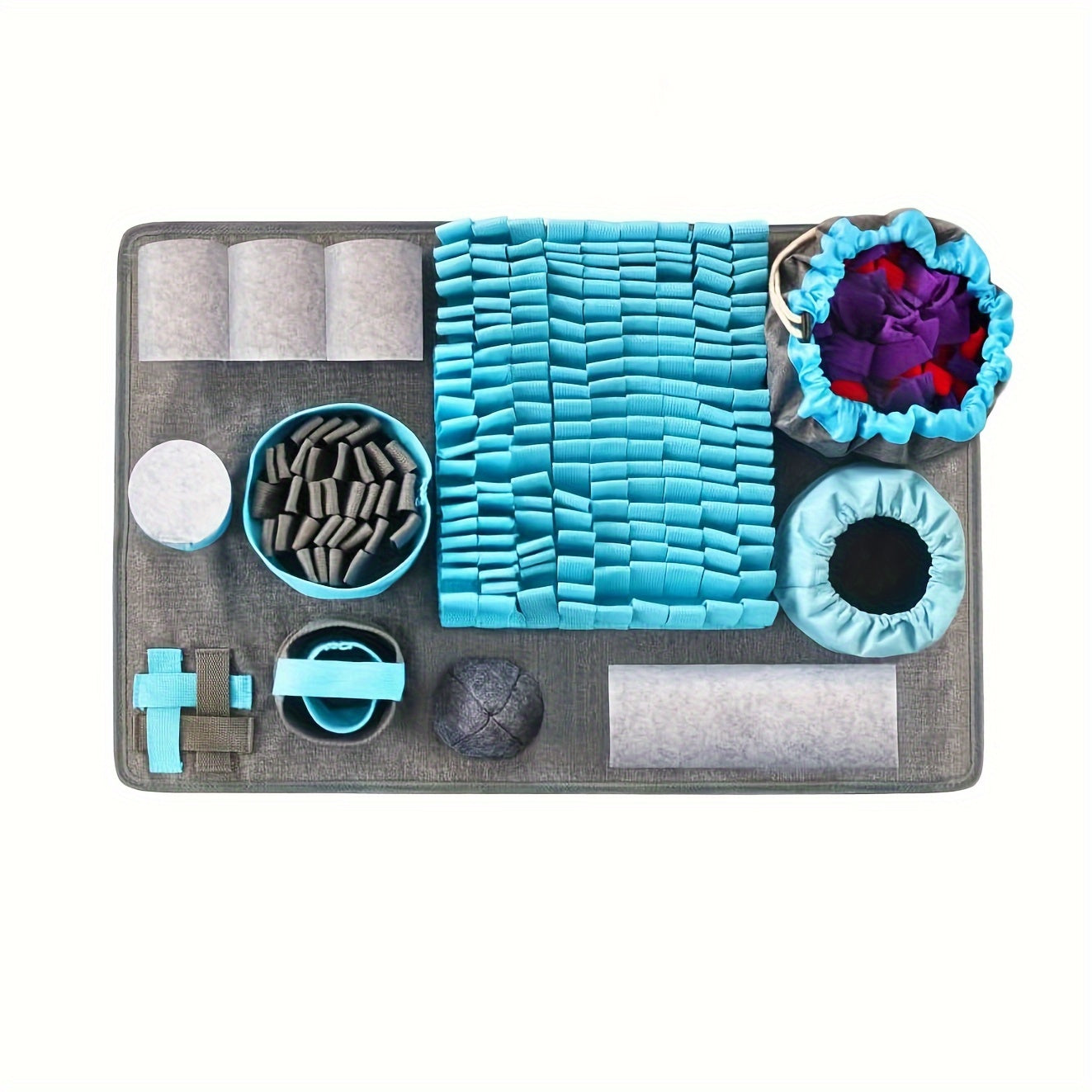 Tapis de Fouille Interactif avec Poches et Puzzles pour Chien