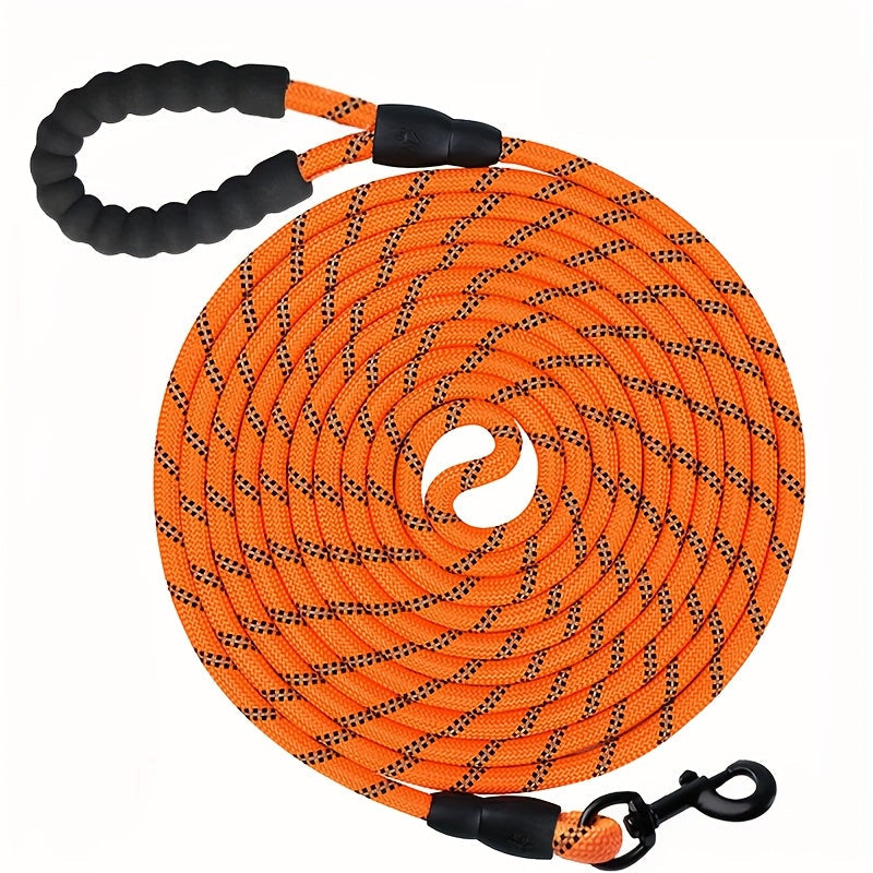 Longe d'Entraînement Orange avec Poignée Rembourrée pour Chien – 4,5 m à 15 m