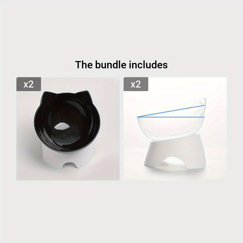 Gamelle Unique Inclinée Transparente Surélevée pour Chats – 13 cm