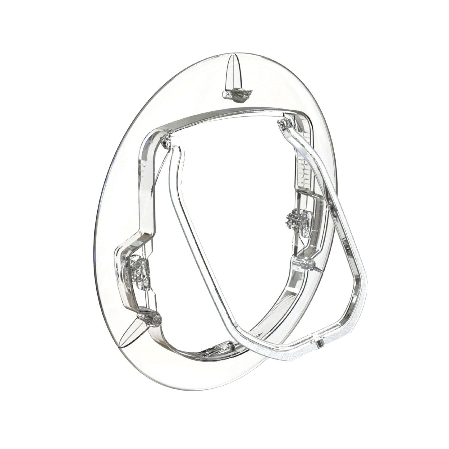 Porte Ronde Ultra-Claire pour Chat – Système de Verrouillage 4 Positions