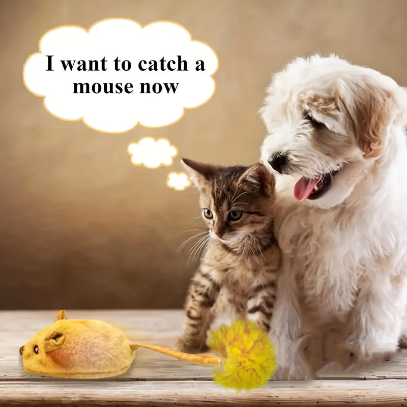 Souris Interactive en Peluche Rechargeable pour Chat