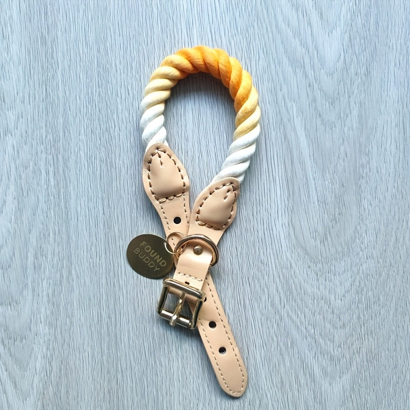 Collier Pastel Corde Tressée pour Chien