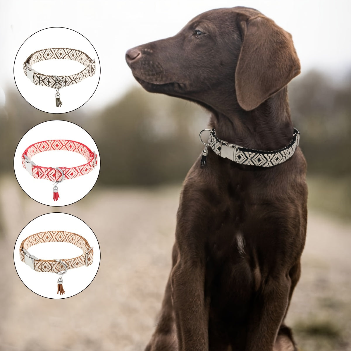 Collier Bohème à motif Géométrique pour Chien