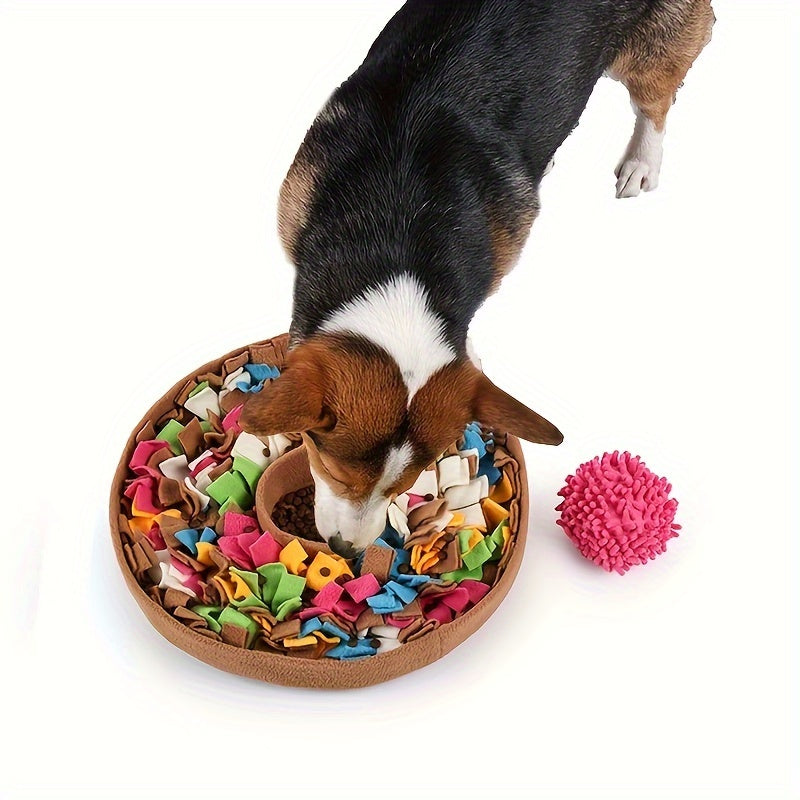 Tapis de Fouille Rond Multicolore pour Chien
