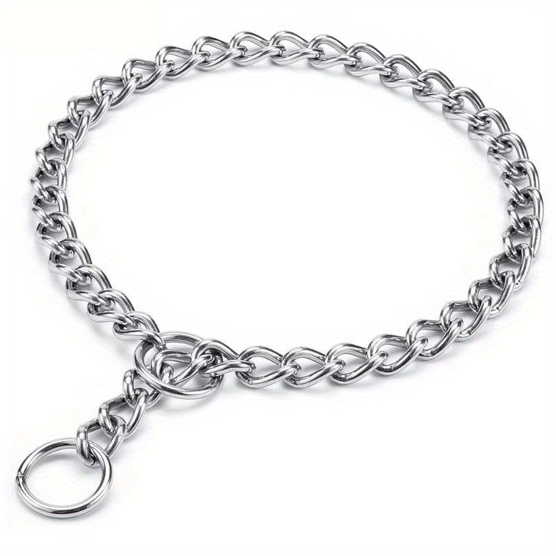 Collier étrangleur en acier inoxydable – double torsion pour dressage Chien