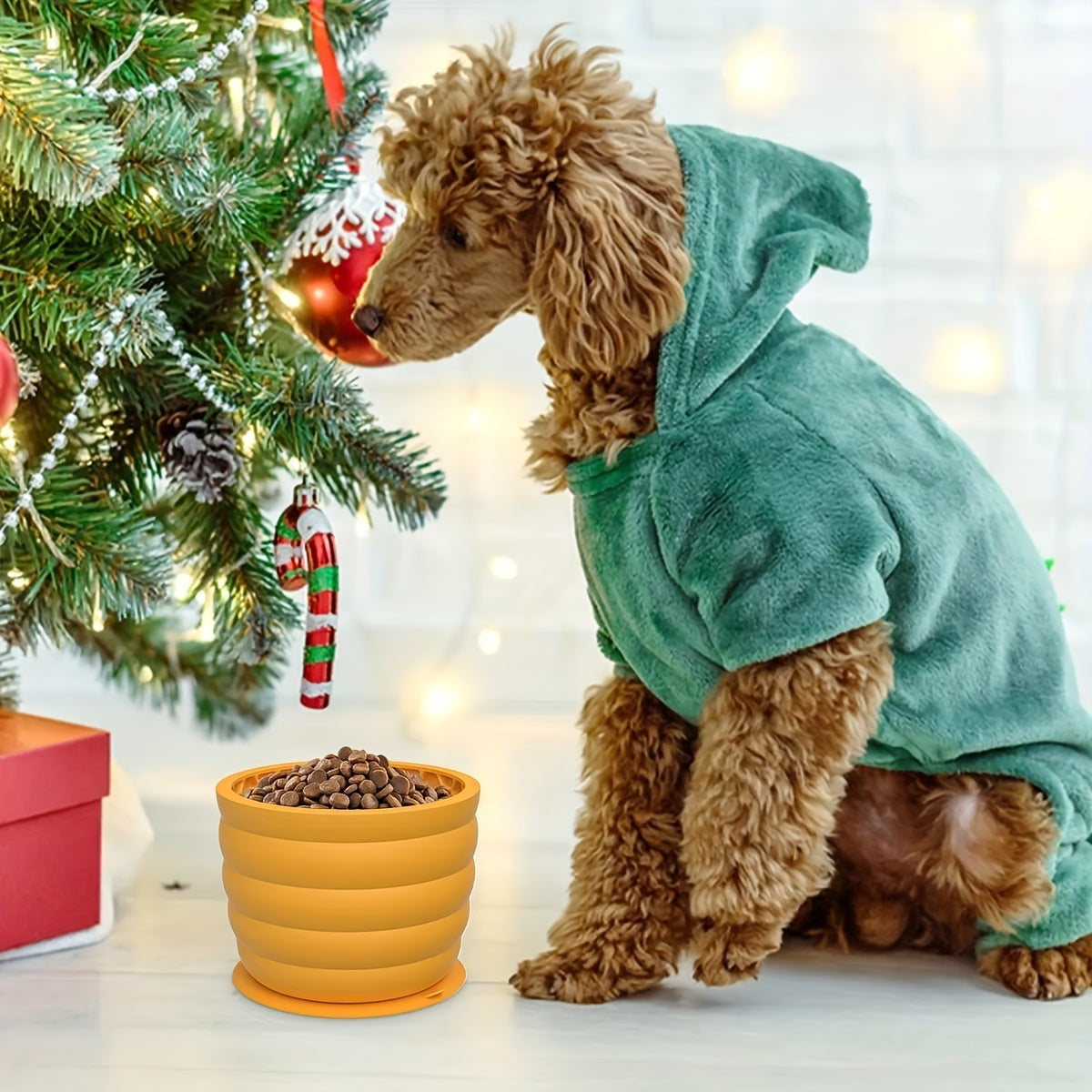 Bol à Lécher Cylindrique avec Ventouse en Silicone pour Chien