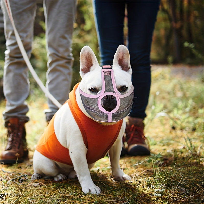 Muselière Ajustable en Maille Respirante pour Bouledogue