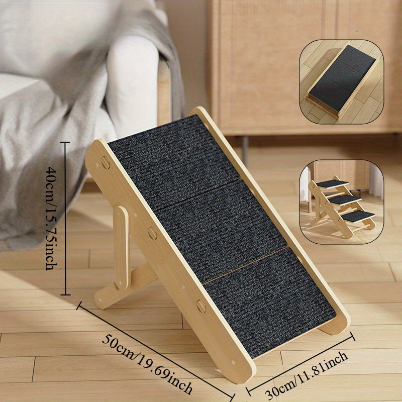 Escalier Pliable pour Animaux - 2 Niveaux Ajustables