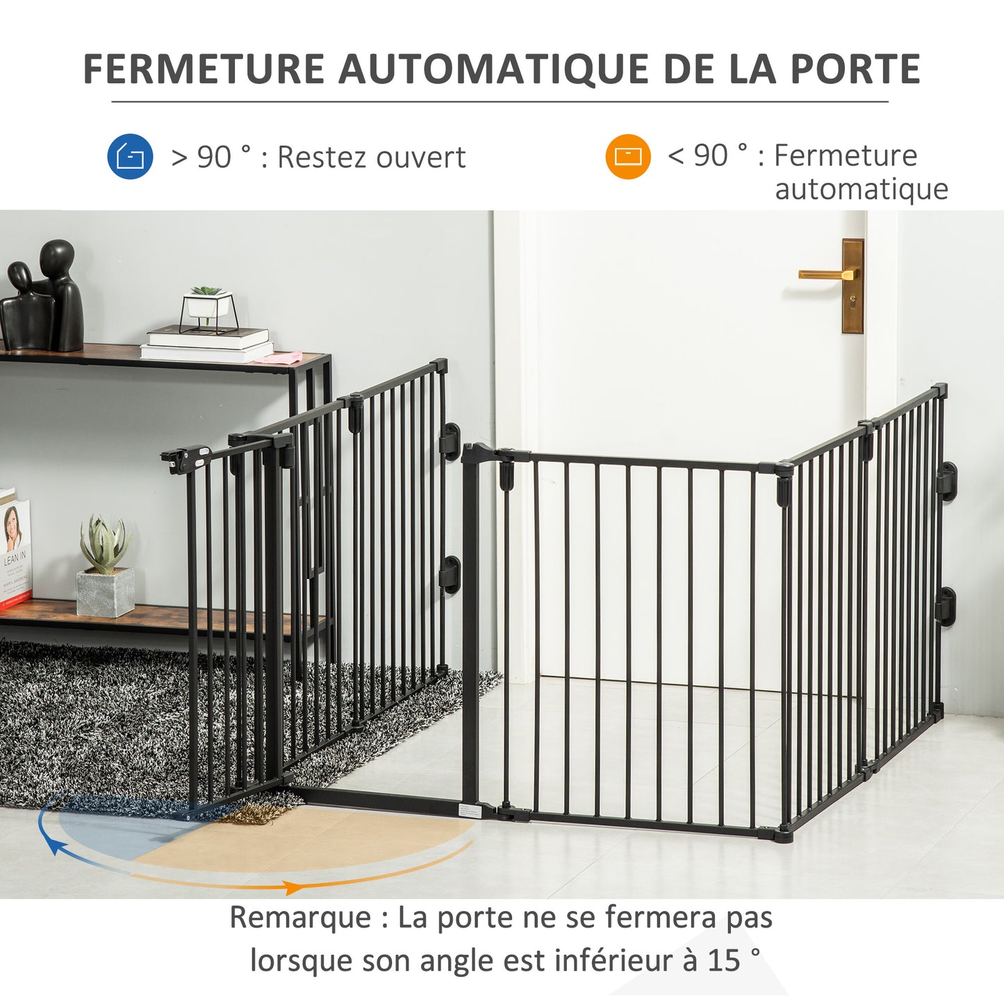 Parc Modulable Sécurisé 6 Panneaux pour Chiens