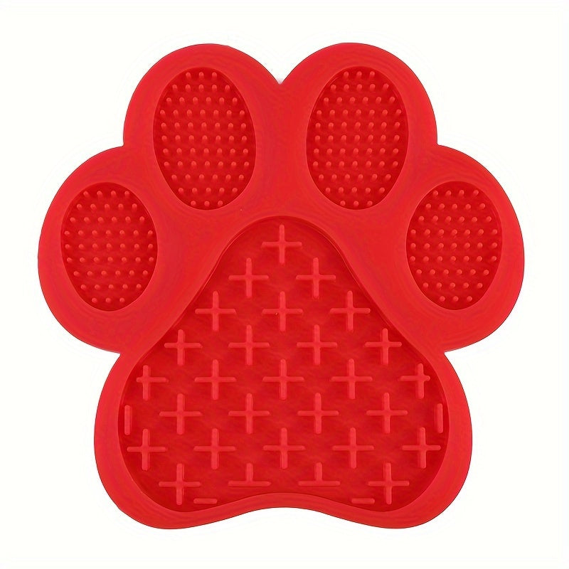 Tapis à Lécher en Forme de Patte Silicone Antidérapant pour Chien