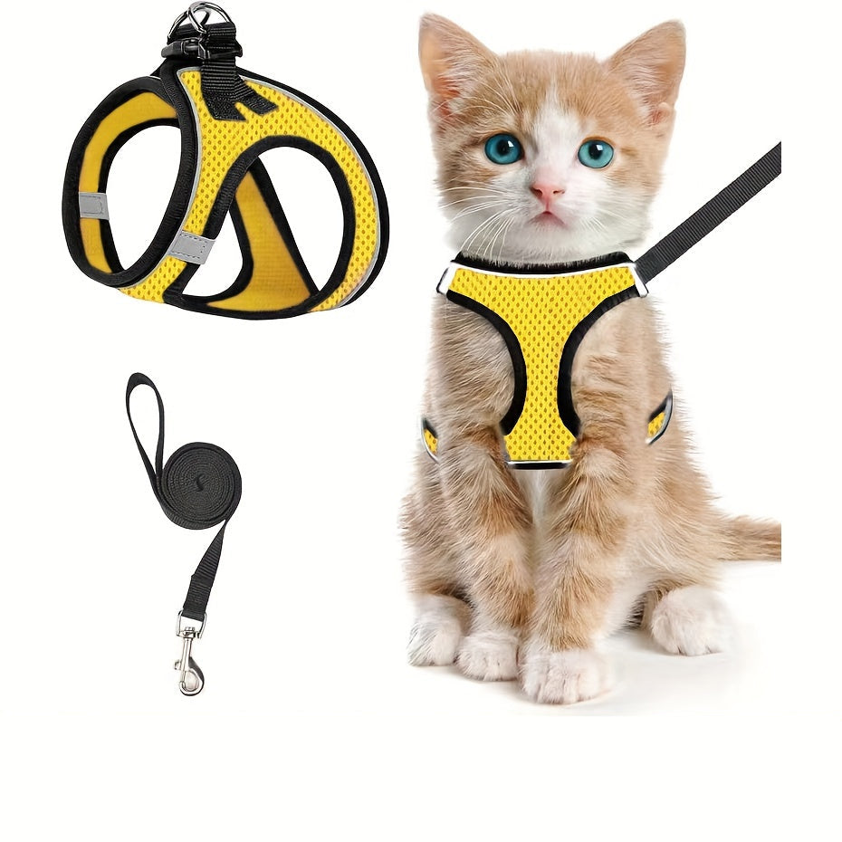 Harnais pour Chat Anti-Fuite avec Laisse