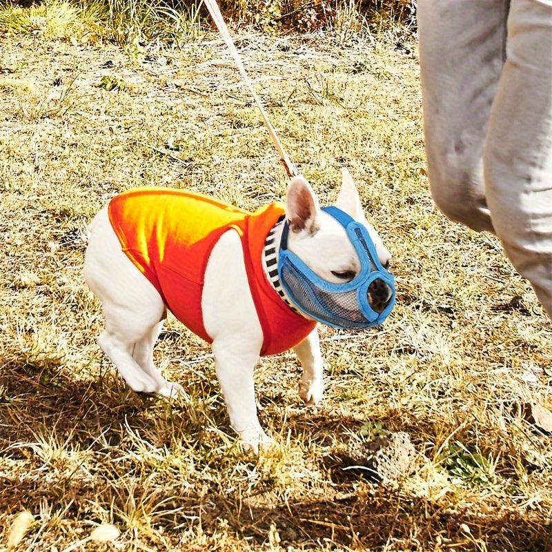 Muselière Ajustable en Maille Respirante pour Bouledogue