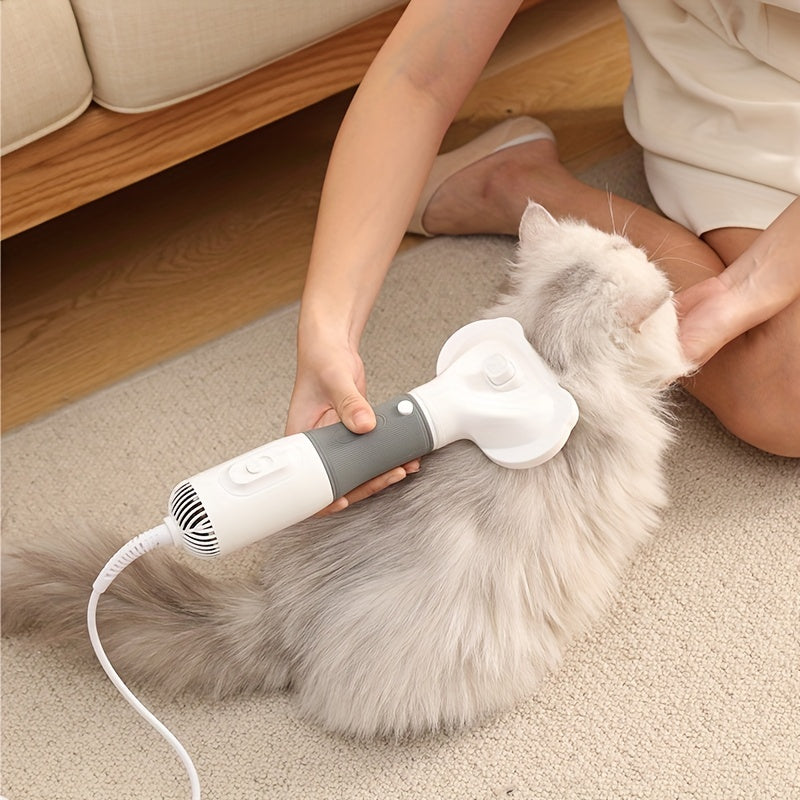 Pulseur Brosse 3-en-1 pour Chiens et Chats – 3 Vitesses, 3 Modes