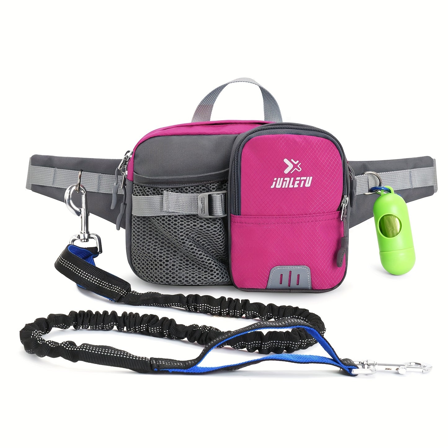 Kit Laisse Amortissante & Sacoche Mains Libres pour Chien