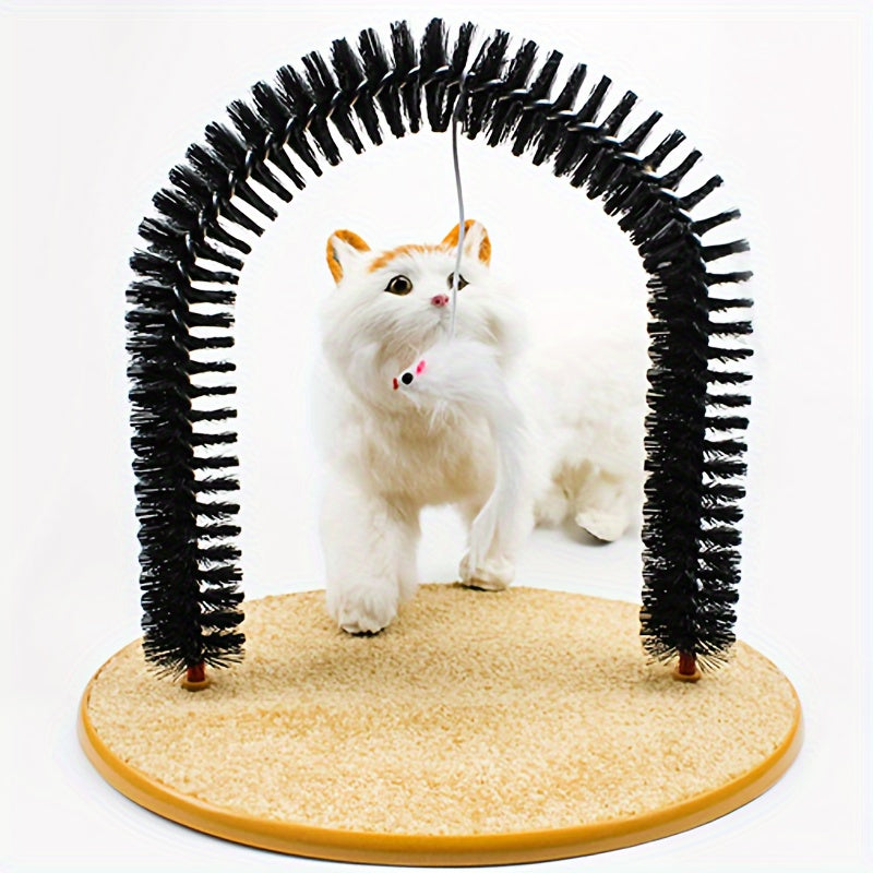 Arche de Toilettage et de Jeu pour Chat avec Souris Suspendue