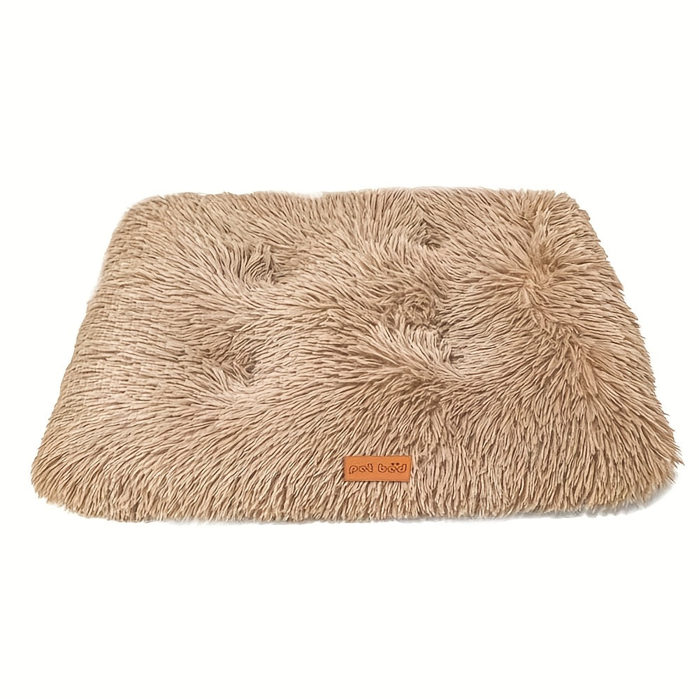 Coussin Carré en Fausse Fourrure pour Chien et Chat
