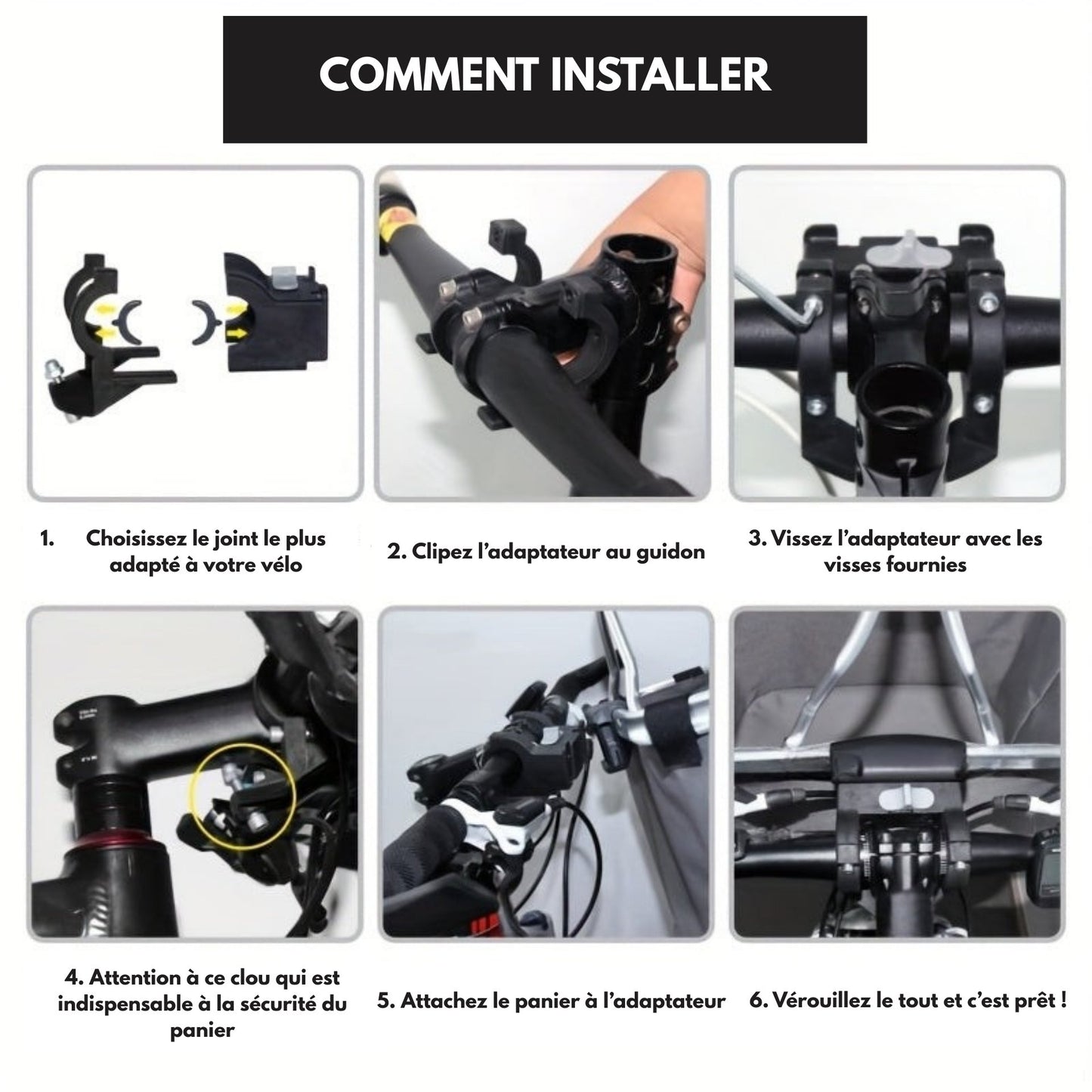 Panier avant pour chien à vélo pliable et amovible