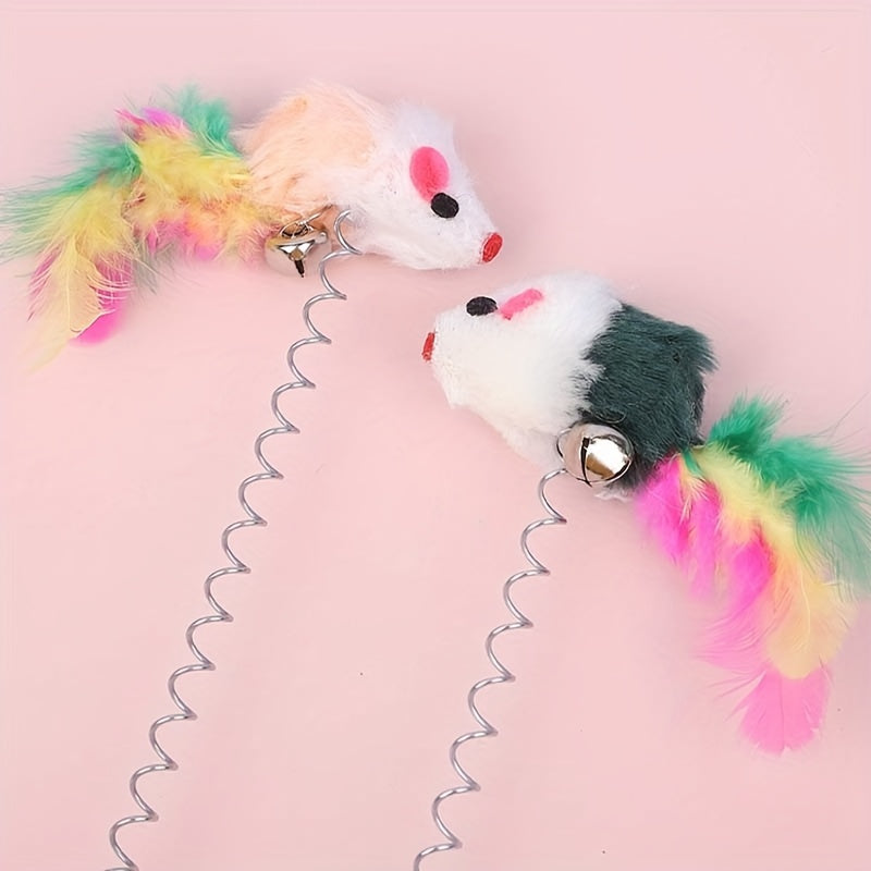 Jouet Souris à Ressort avec Ventouse pour Chat