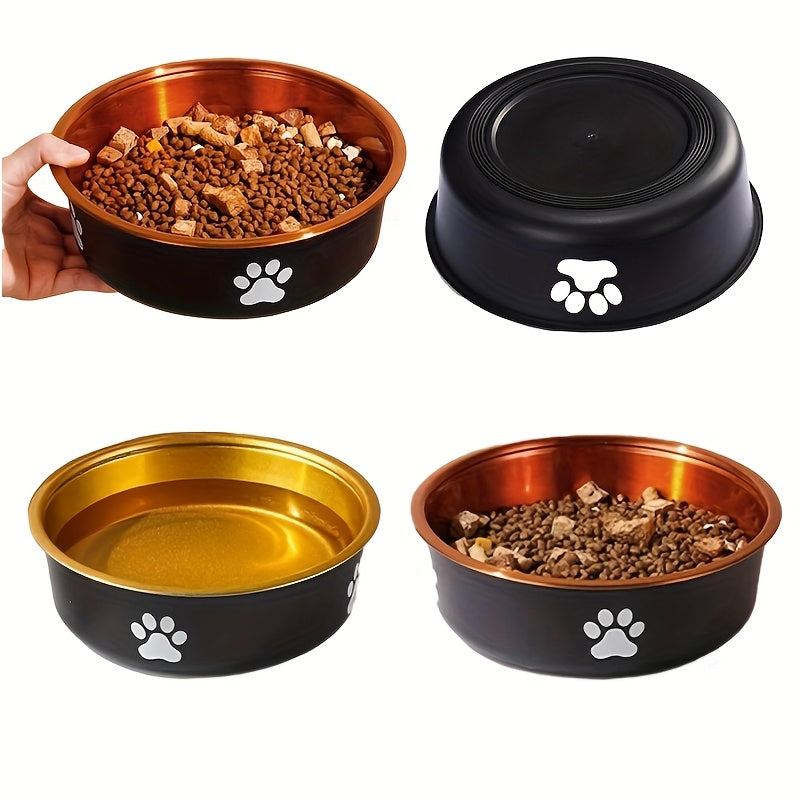 Lot de 2 gamelles inox antidérapantes pour chien