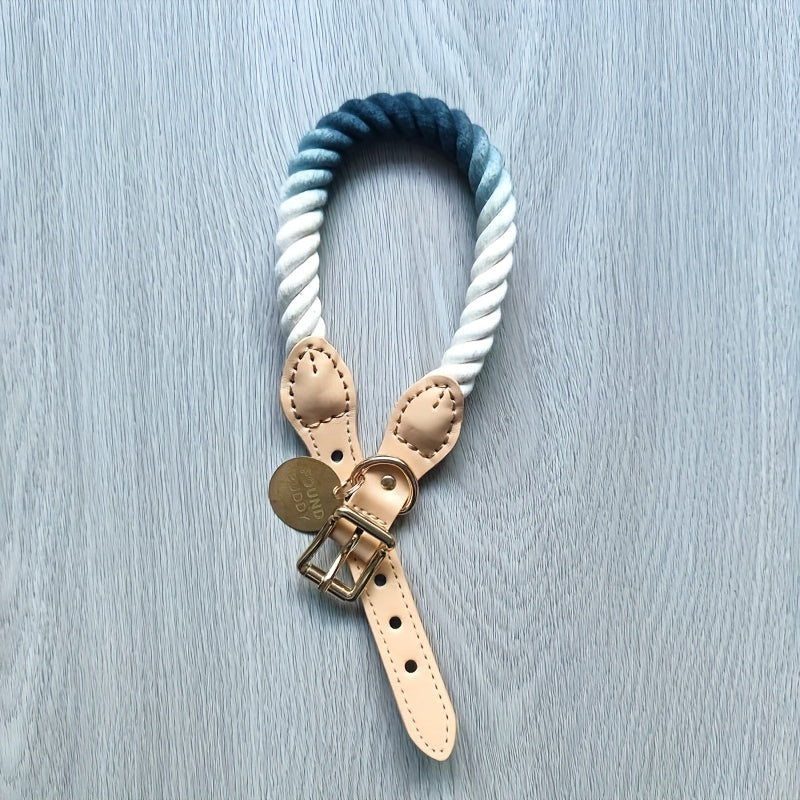 Collier Pastel Corde Tressée pour Chien