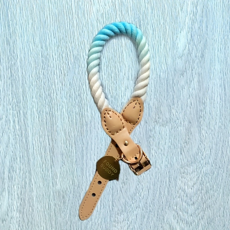 Collier Pastel Corde Tressée pour Chien