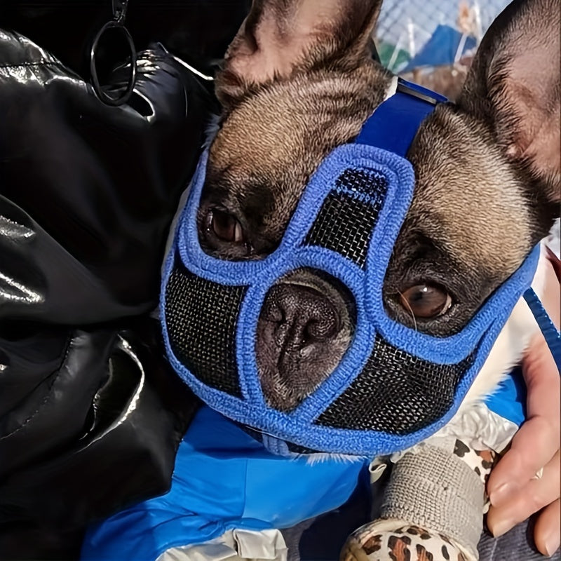 Muselière Ajustable en Maille Respirante pour Bouledogue