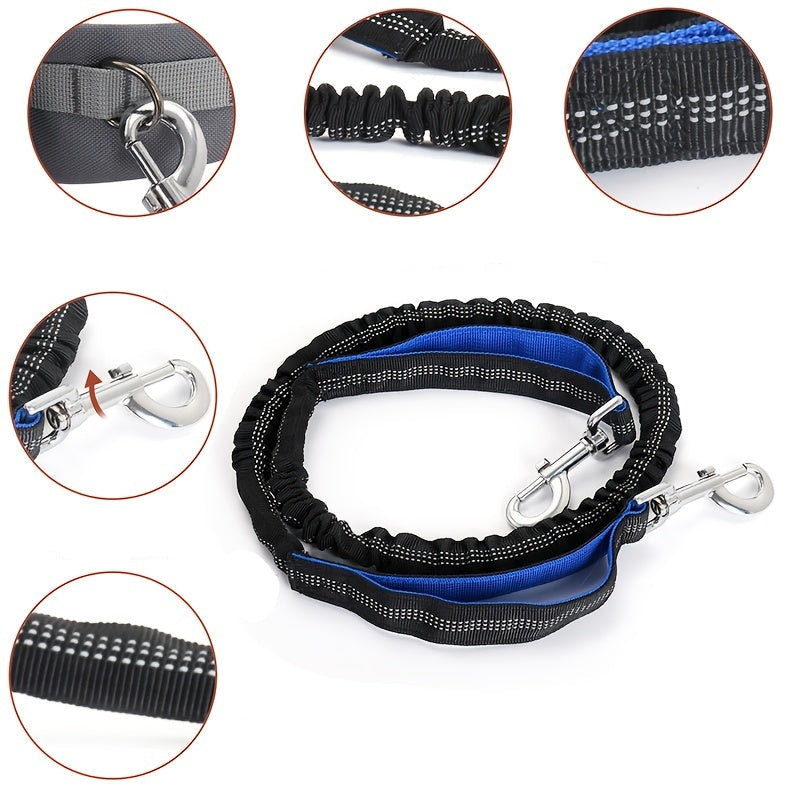 Kit Laisse Amortissante & Sacoche Mains Libres pour Chien