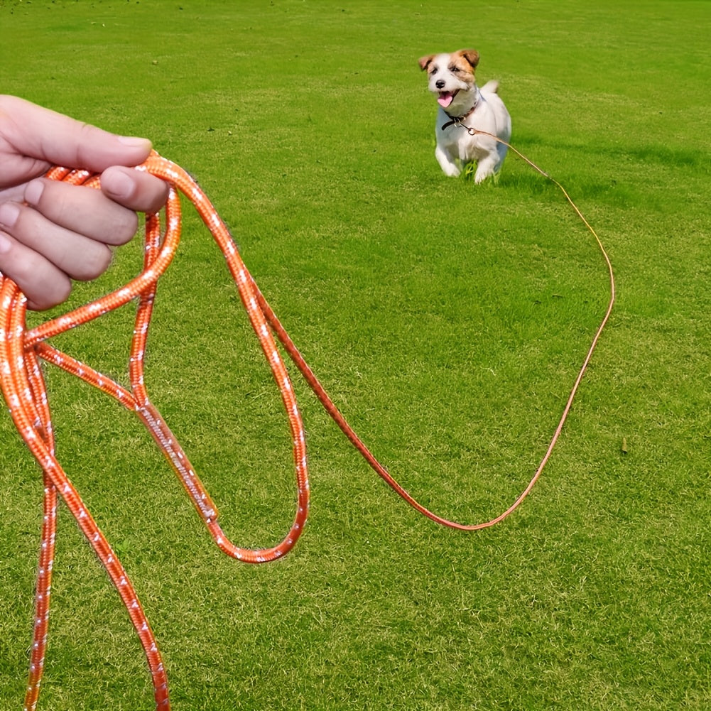 Longe d'Entraînement Orange avec Poignée Rembourrée pour Chien – 4,5 m à 15 m