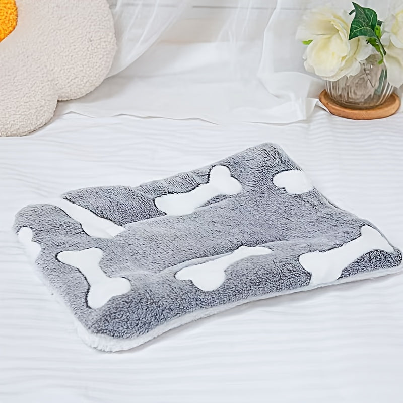 Tapis Épais Motif Os pour Chien et Chat
