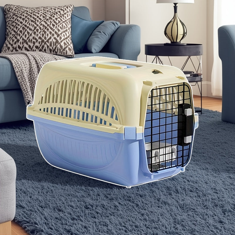 Caisse de transport pour chat en PP avec porte sécurisée