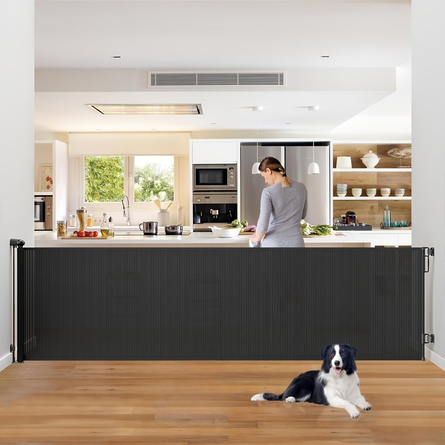 Barrière de Sécurité Rétractable pour Animaux – Maille PVC