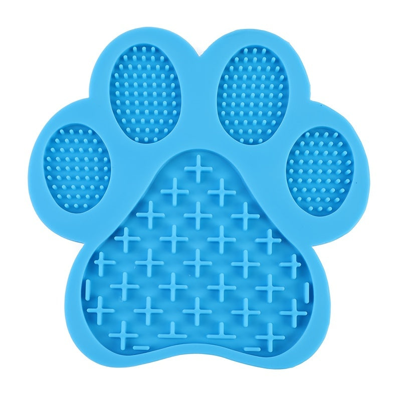 Tapis à Lécher en Forme de Patte Silicone Antidérapant pour Chien