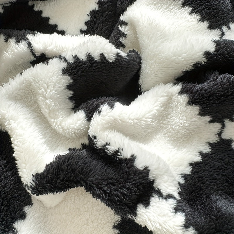 Plaid Flanelle à Carreaux Doux et Épais – Multi-Usages pour Humains et Animaux