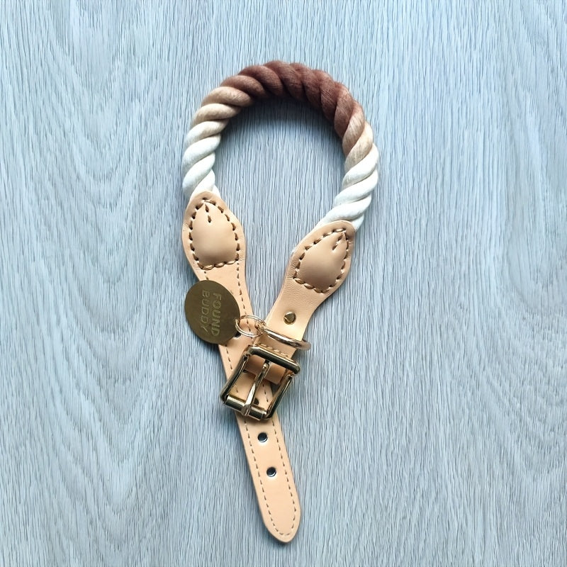 Collier Pastel Corde Tressée pour Chien