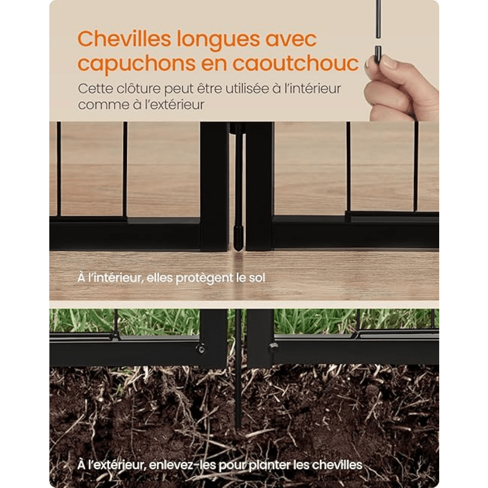 Parc Modulable Sécurisé pour Chiens – 8 Panneaux
