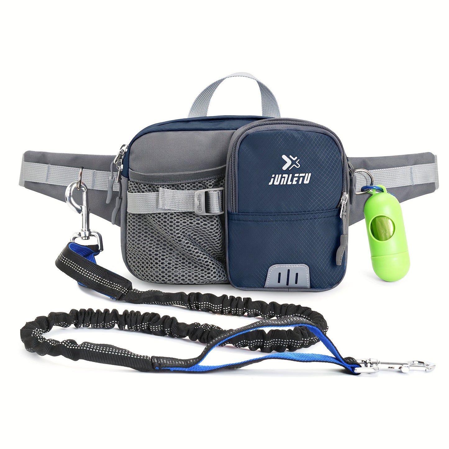 Kit Laisse Amortissante & Sacoche Mains Libres pour Chien