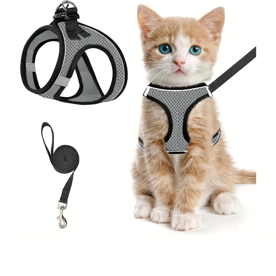 Harnais pour Chat Anti-Fuite avec Laisse
