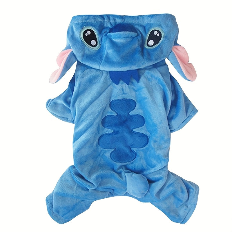 Costume Stitch Bleu pour Petits Chiens avec Capuche