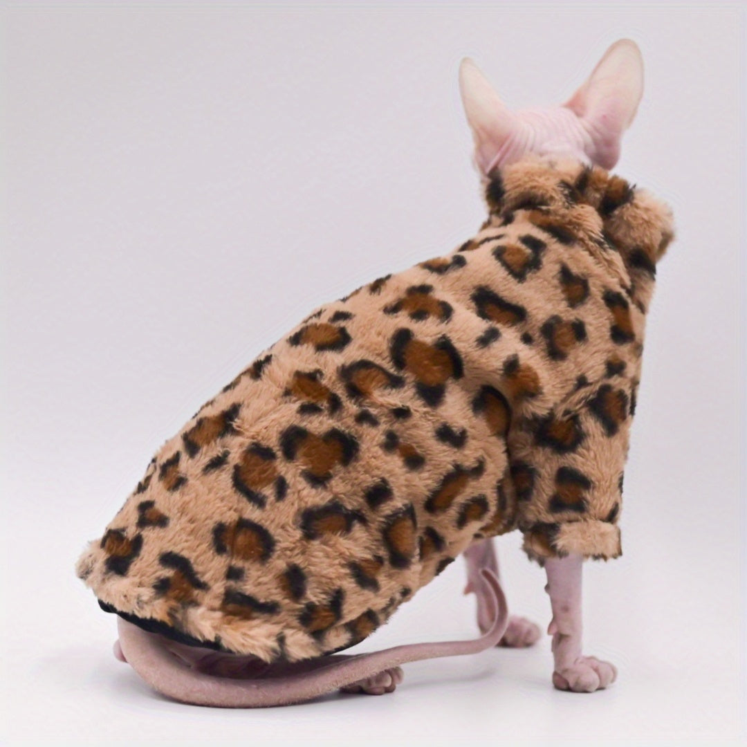 Manteau Léopard Doublé pour Chats Sans Poils – Duomasumi