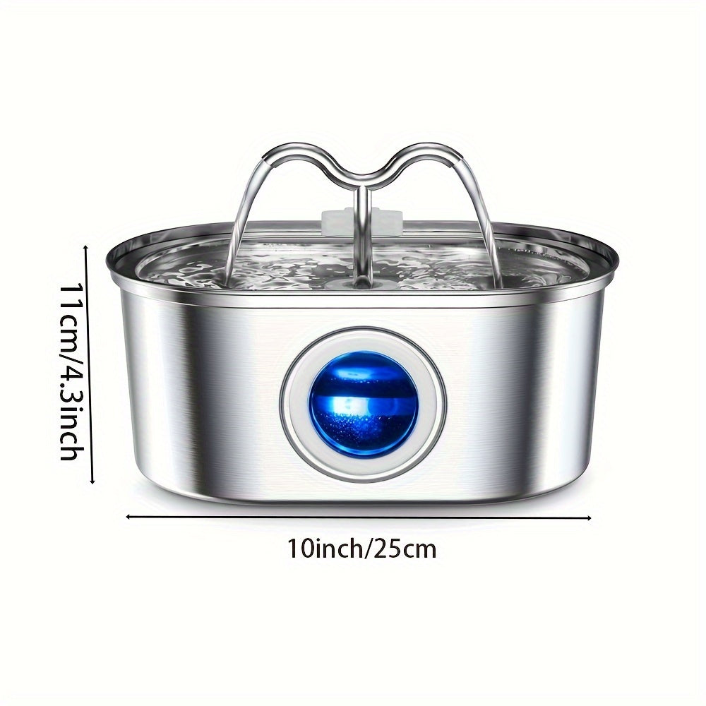 Double Fontaine Inox Jet pour Chien et Chat