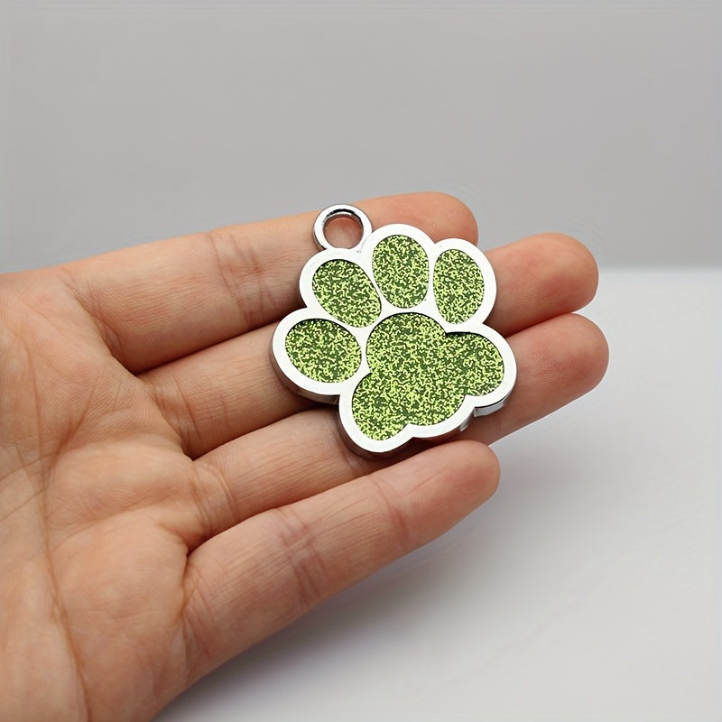 Médaille Patte colorée pour collier de Chien