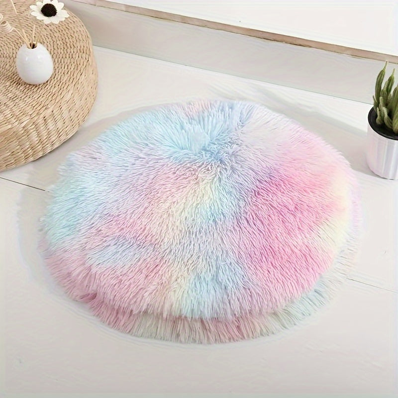 Tapis Rond Douillet en Peluche pour Animaux