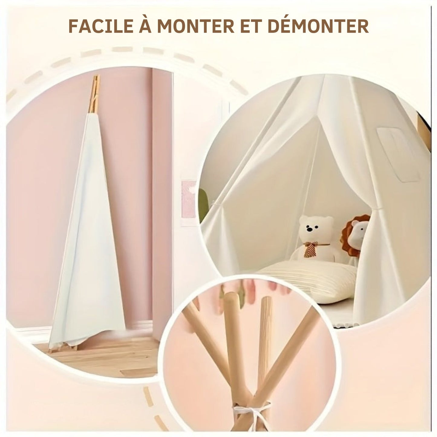 Tipi Minimaliste Grand Format pour Chiens