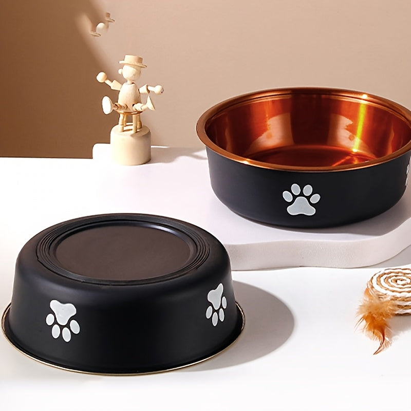 Lot de 2 gamelles inox antidérapantes pour chien