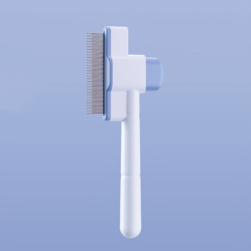Peigne de Toilettage Auto-Nettoyant pour Chiens et Chats, disponible en bleu ou rose