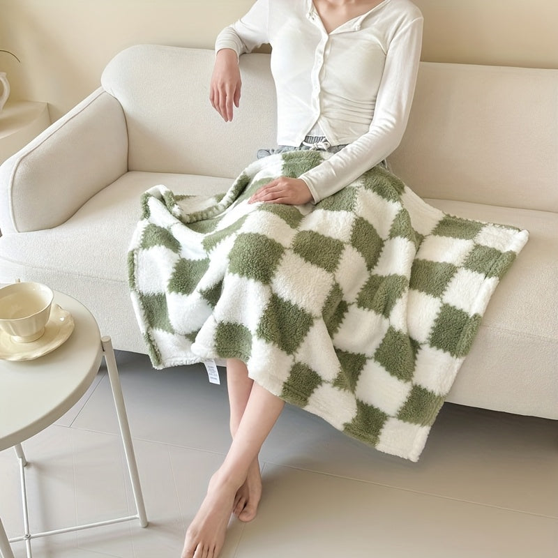 Plaid Flanelle à Carreaux Doux et Épais – Multi-Usages pour Humains et Animaux